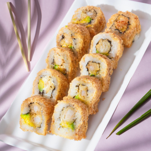 12 Bocados Sushi Camarón Tempura