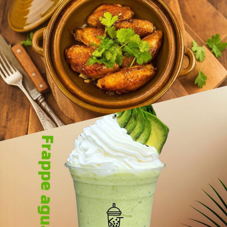 Combo4 (Alitas 3Piezas Más Frappé Aguacate 500ml)