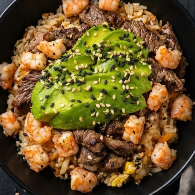 Yakimeshi Mixto (res y Camarón)