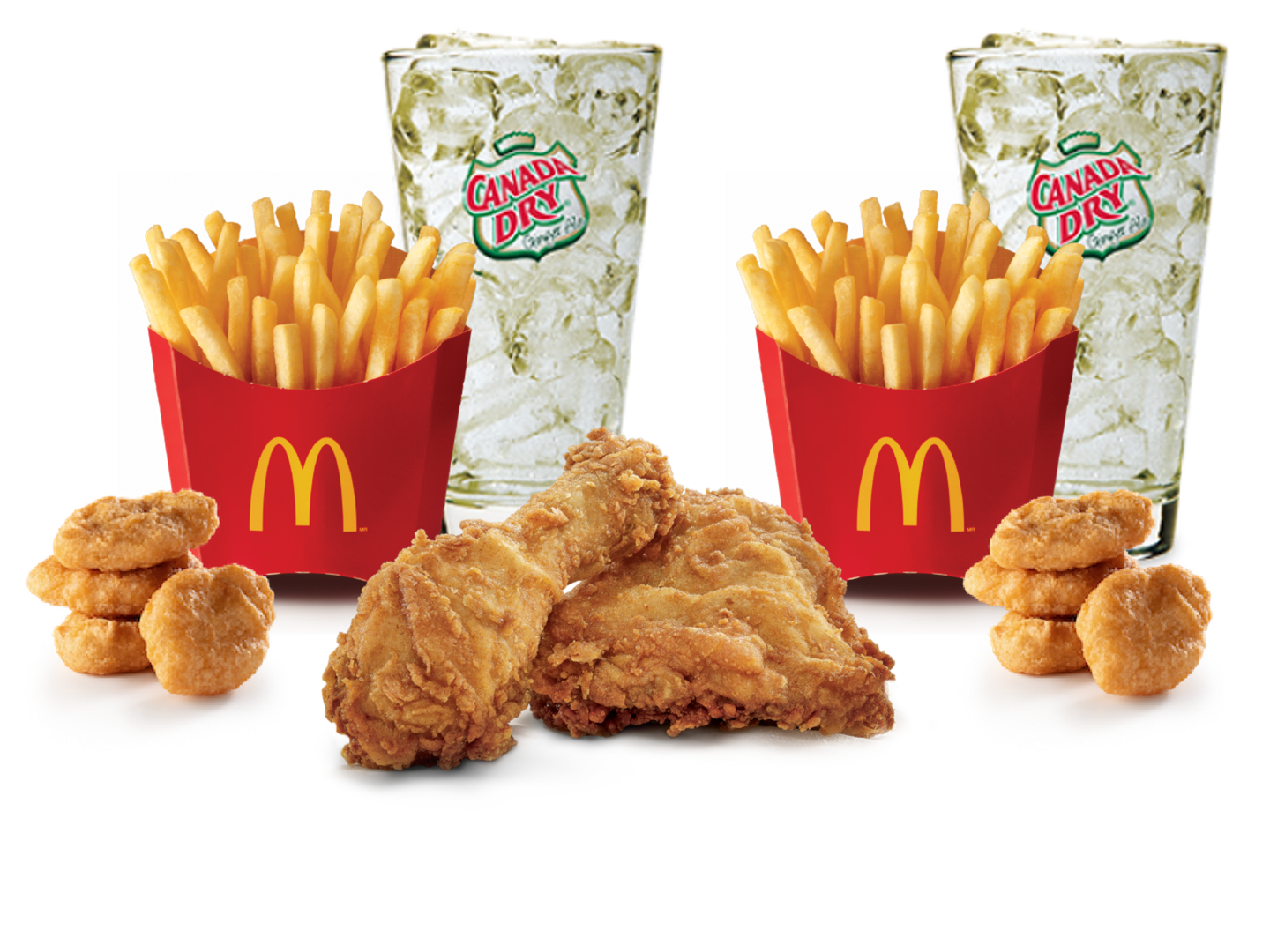2 Chicken McNuggets® 4 pz, 2 pz Pollo McCrispy®, 2 McPapas® Medi