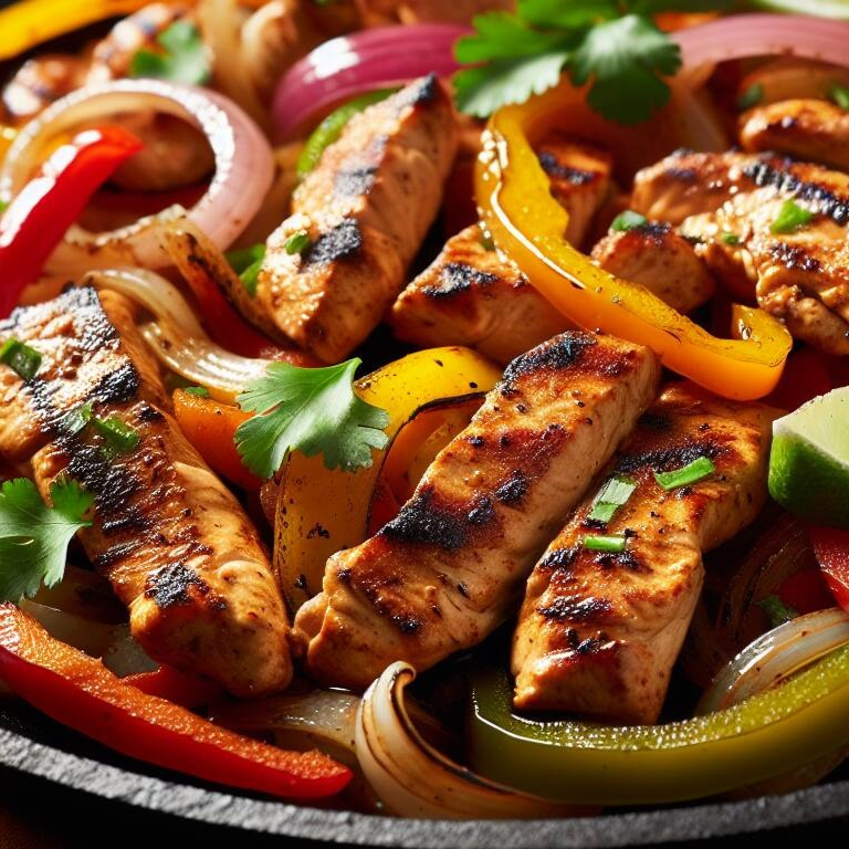 Delicioso frango fatiado cuidadosamente preparado à moda mexicana acompanhado de guacamole, frijoles, sour cream, pico de gallo, alface, queijo mix e as tradicionais tortilhas mexicanas