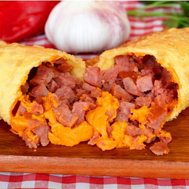 Calabresa ralada, cheddar