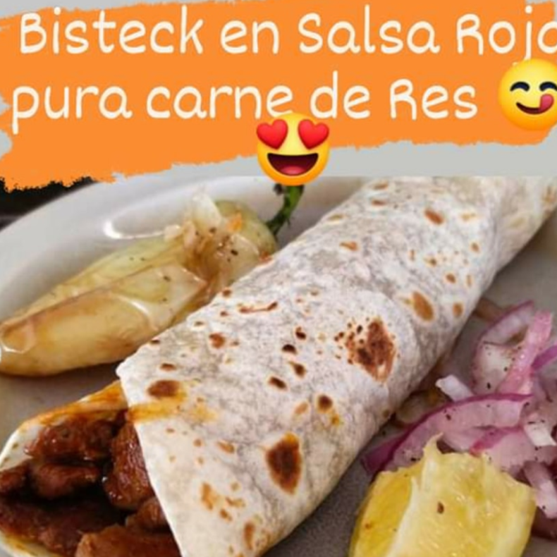 Tacos de Bisteck en Salsa Roja