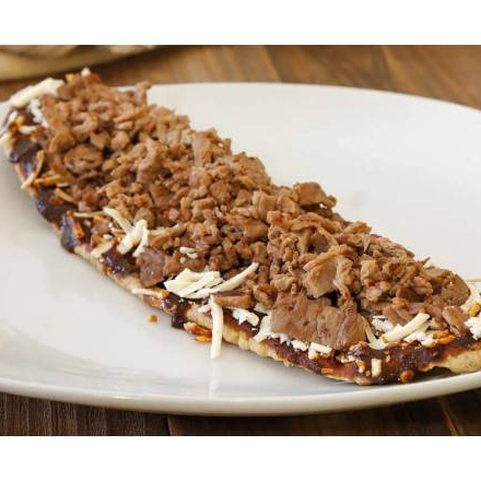 Huarache Bistec con Costra de Queso