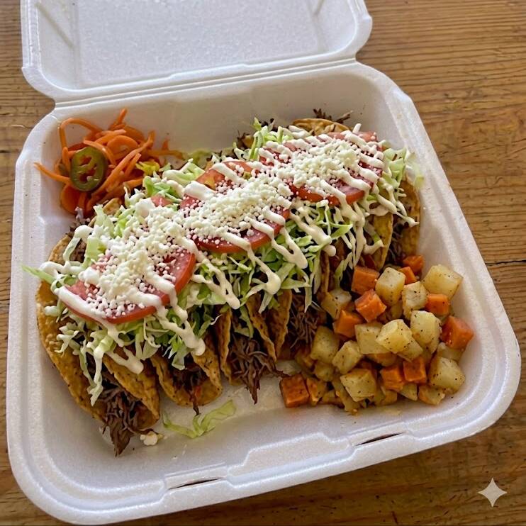 6 Tacos Dorados de Picadillo