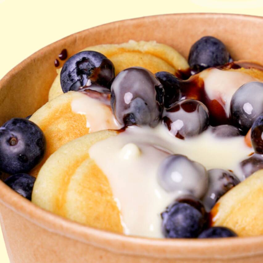 Mini pancakes chocoblueberry