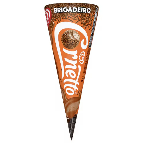 Ninguém resiste a um Brigadeiro, ainda mais agora que virou Cornetto. Cornetto Brigadeiro combina sabores e texturas com a cobertura de chocolate e granulados e o cremoso sorvete sabor brigadeiro com granulados. E não para pôr aí, você vai se deliciar com o irresistível recheio de brigadeiro até chegar na pontinha sabor chocolate! (Embalagem 65g)