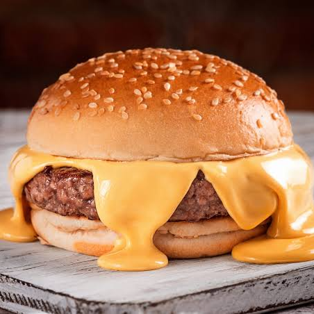 Hamburguesa de queso amarillo