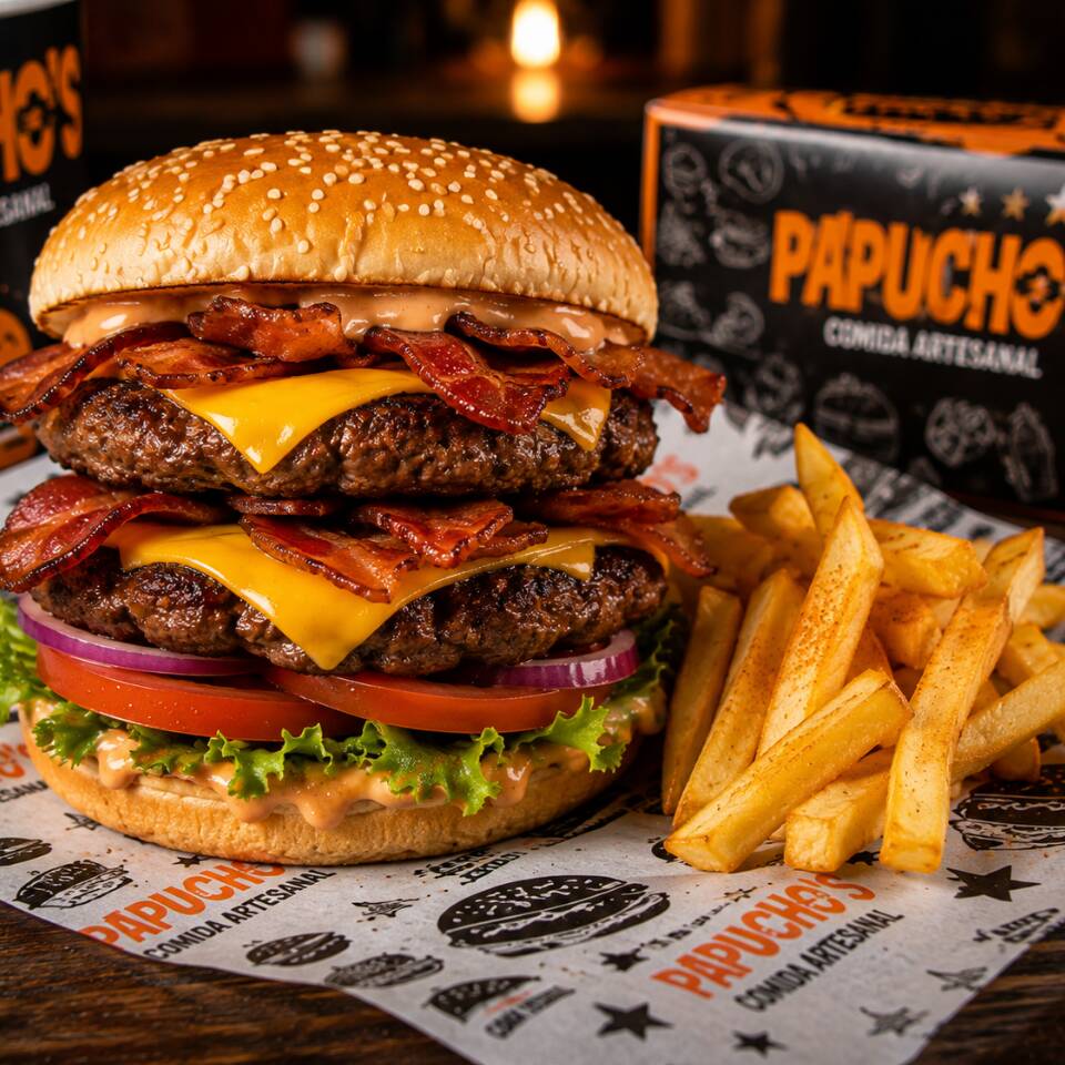 Combo Hamburguesa Doble Carne