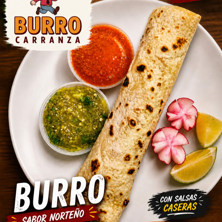 Mega Burro de papas con chorizo