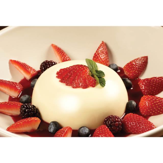 PANNA COTTA CON SALSA DE FRAMBUESA