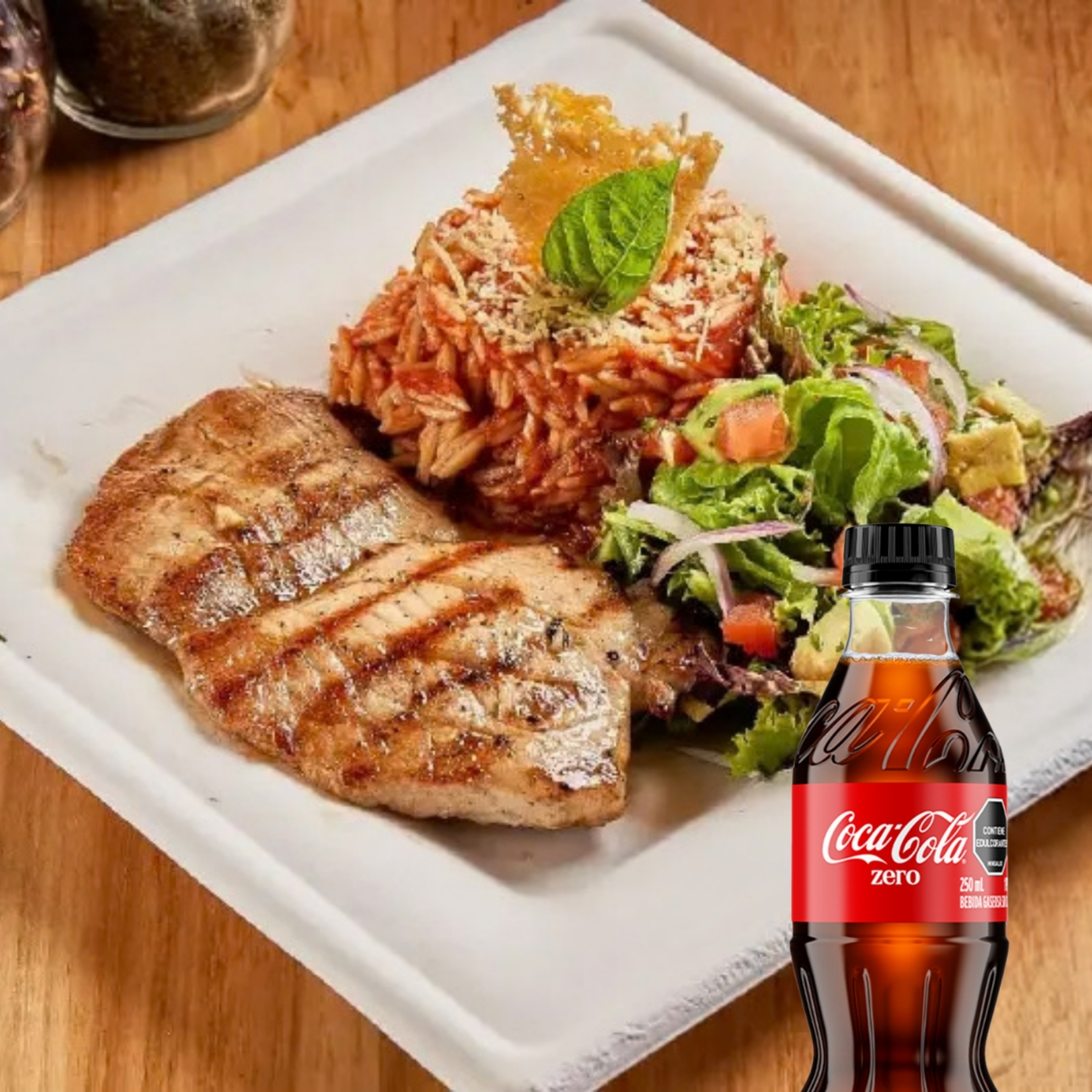 Steak de Cerdo + Bebida