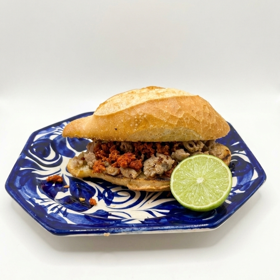 Torta Combinada Bisteck , Chorizo