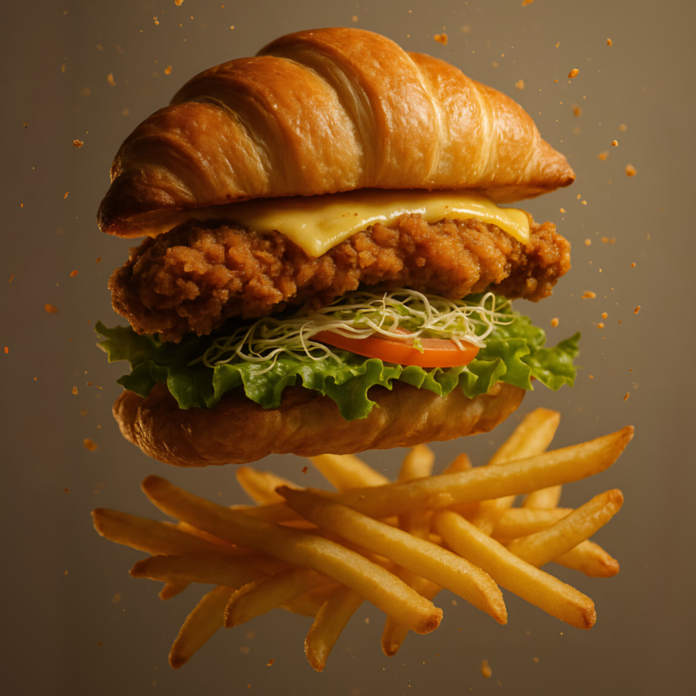 Combo Croissant Chicken Crunch + refresco