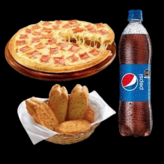 Americana Familiar + Pan al Ajo + Pepsi