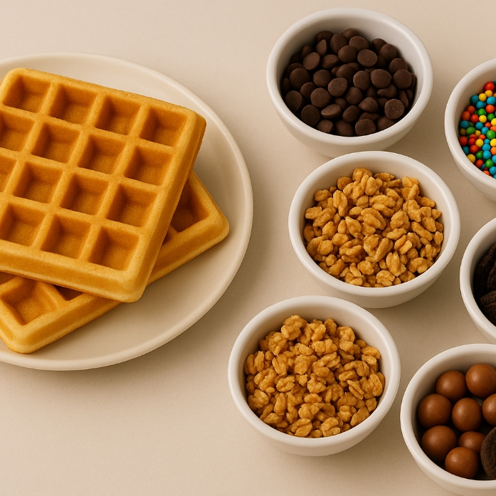 2 wafles con Troppings