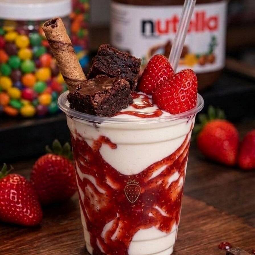 Fresas con Crema y Dulce de Fresa Chica