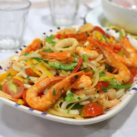 Ensalada de Mariscos y Verduras a la Plancha