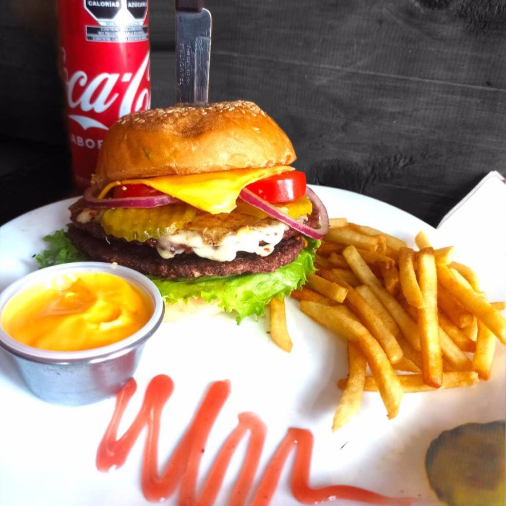 hamburguesa 3 quesos...