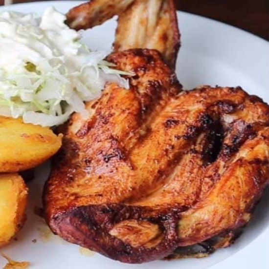 Pollada con Papas Doradas