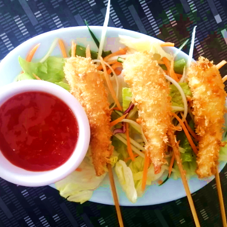 Brochetas de Camaron