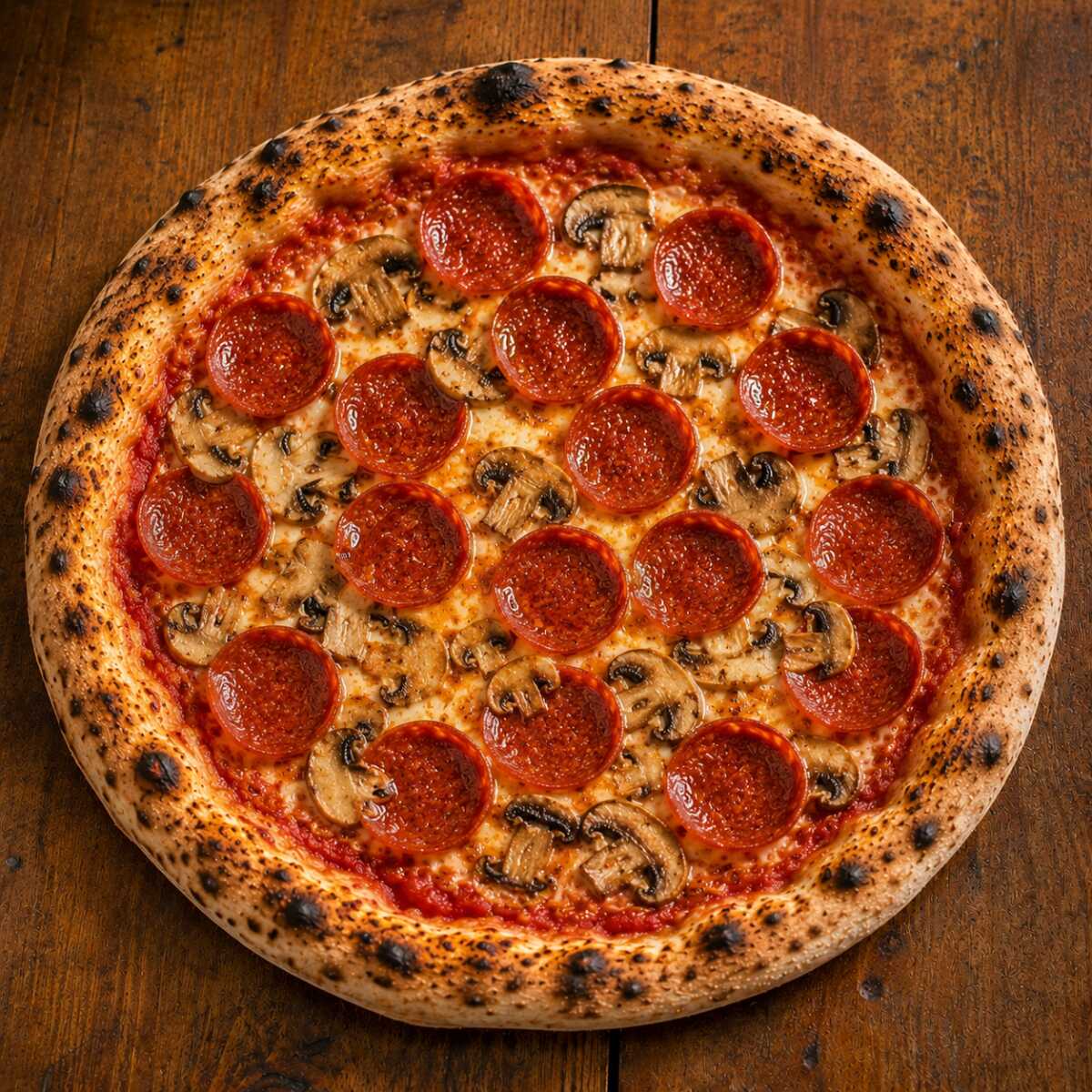 Pizza Pepperoni con Champiñones (30 Cm)