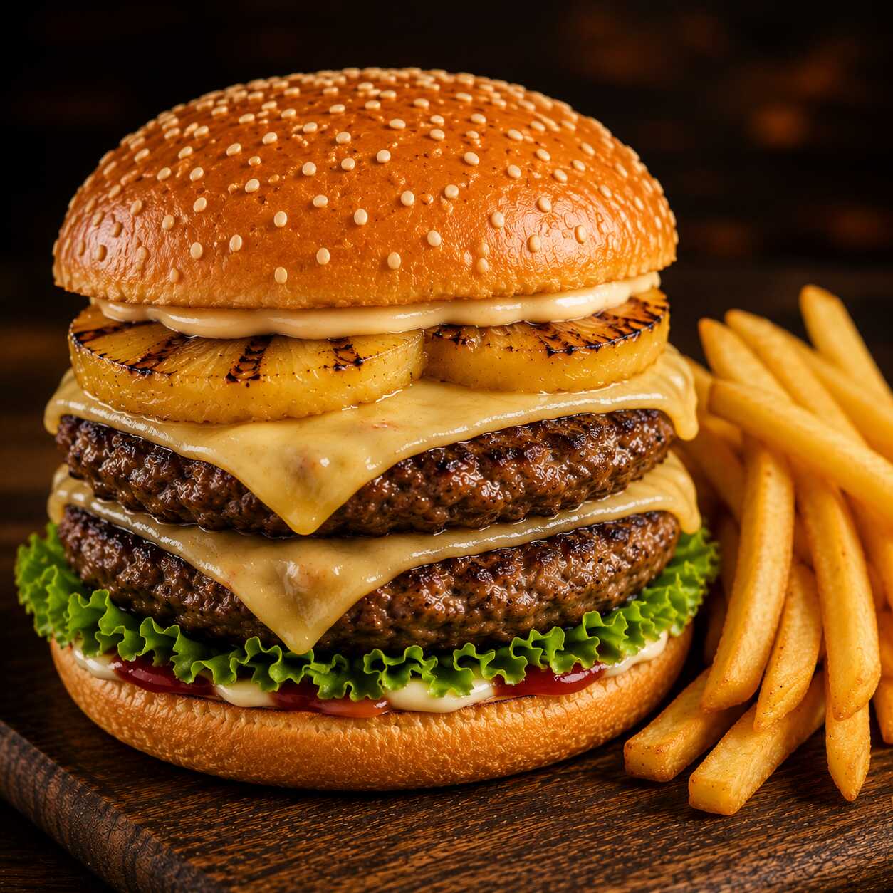Hamburguesa Hawaii Doble