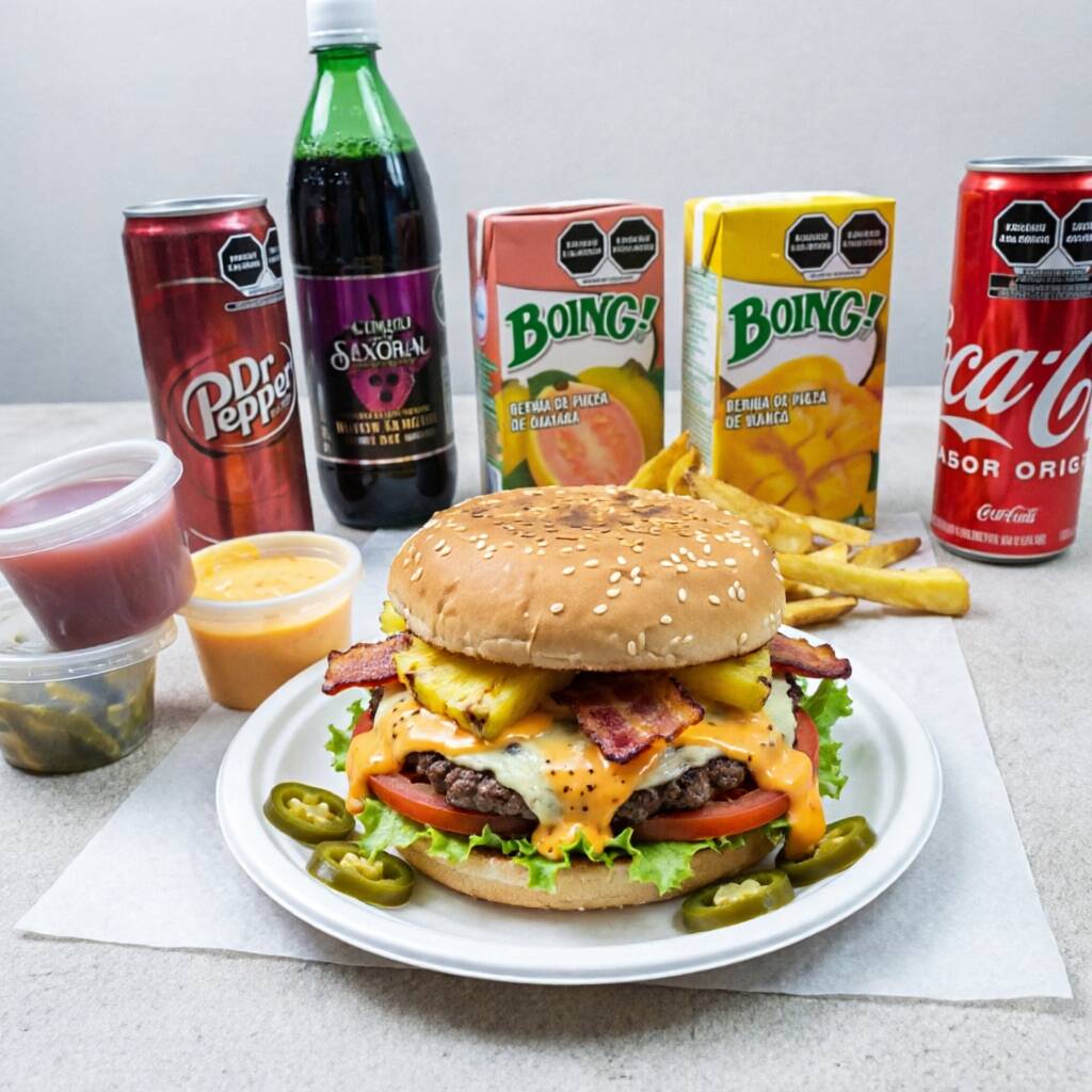 Combo Morgan Oaxaca 🍔🍍🧀