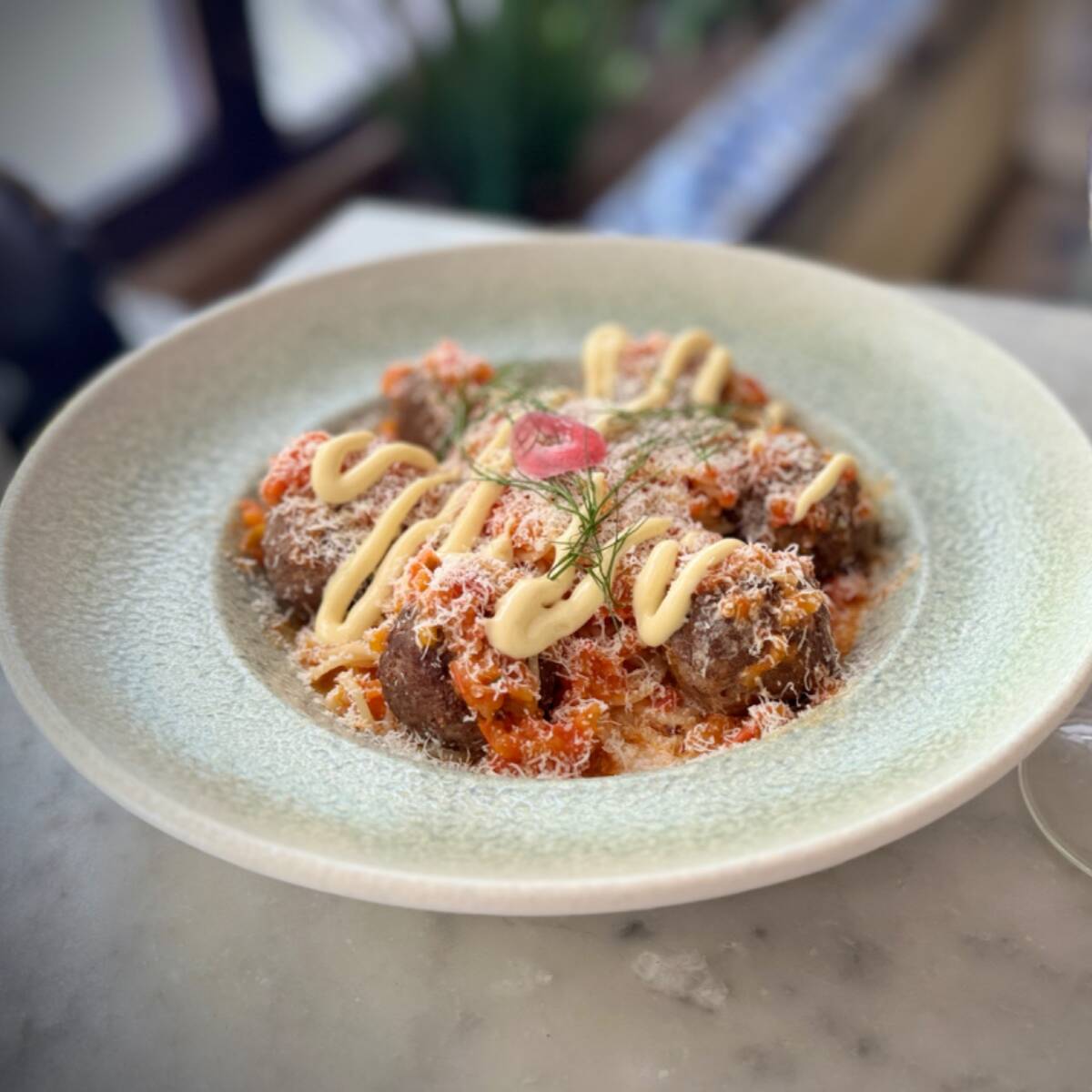 Spaghetii con Albondigas.