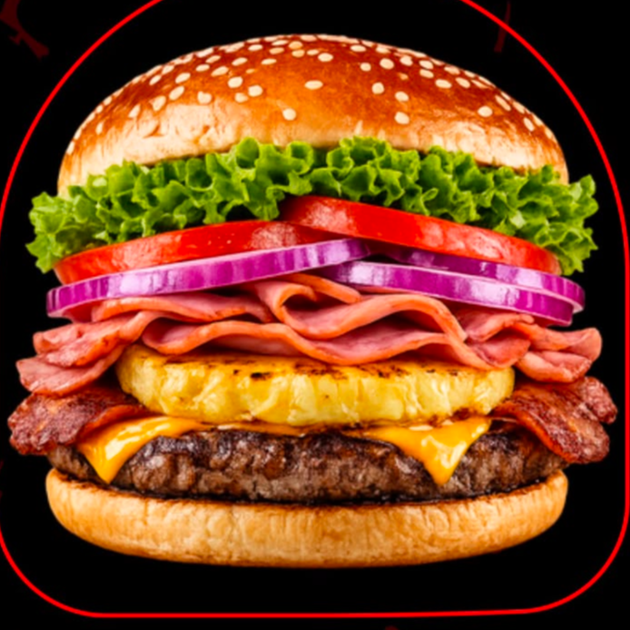 Tragamburguesa Hawaiana