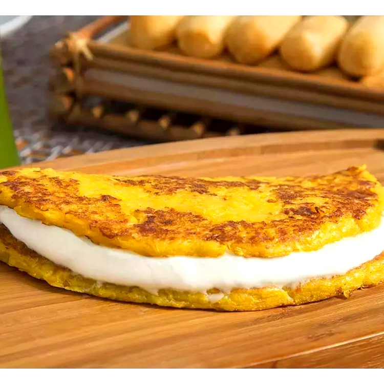 Cachapa con medio queso de mano