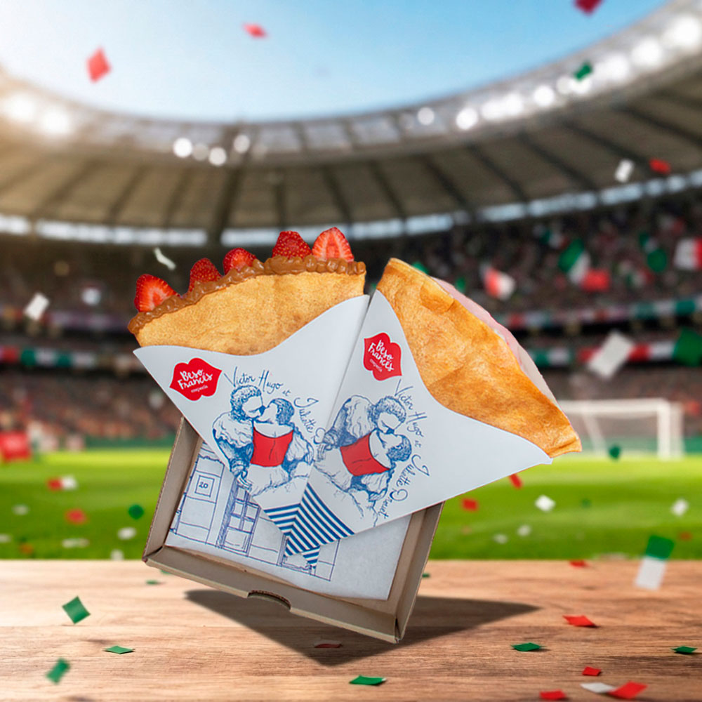 Paquete futbolero: 2 crepes