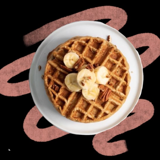 Waffle con Plátano