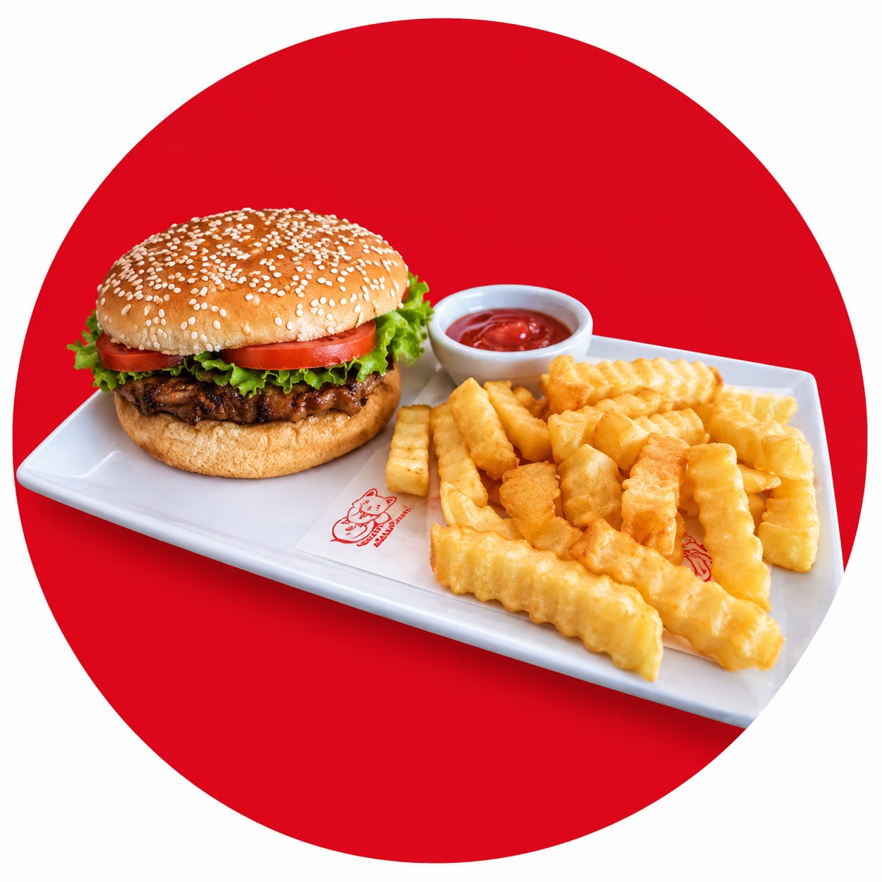 Combo Burger de Pollo Teriyaki + Papas!!!
