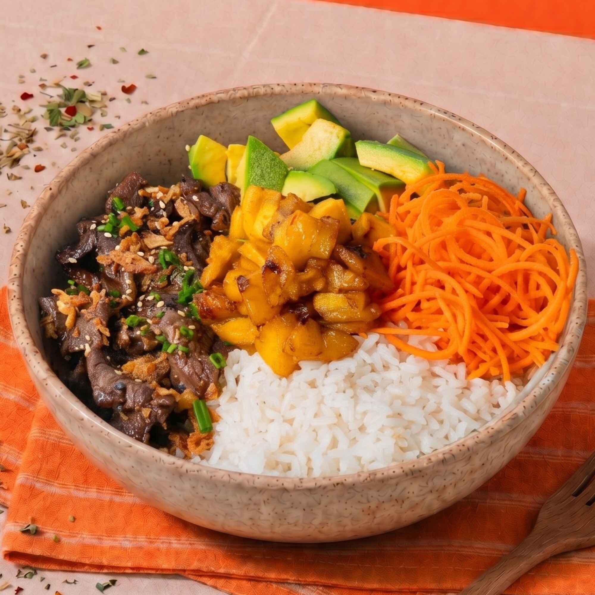 Menú Res Teriyaki Bowl