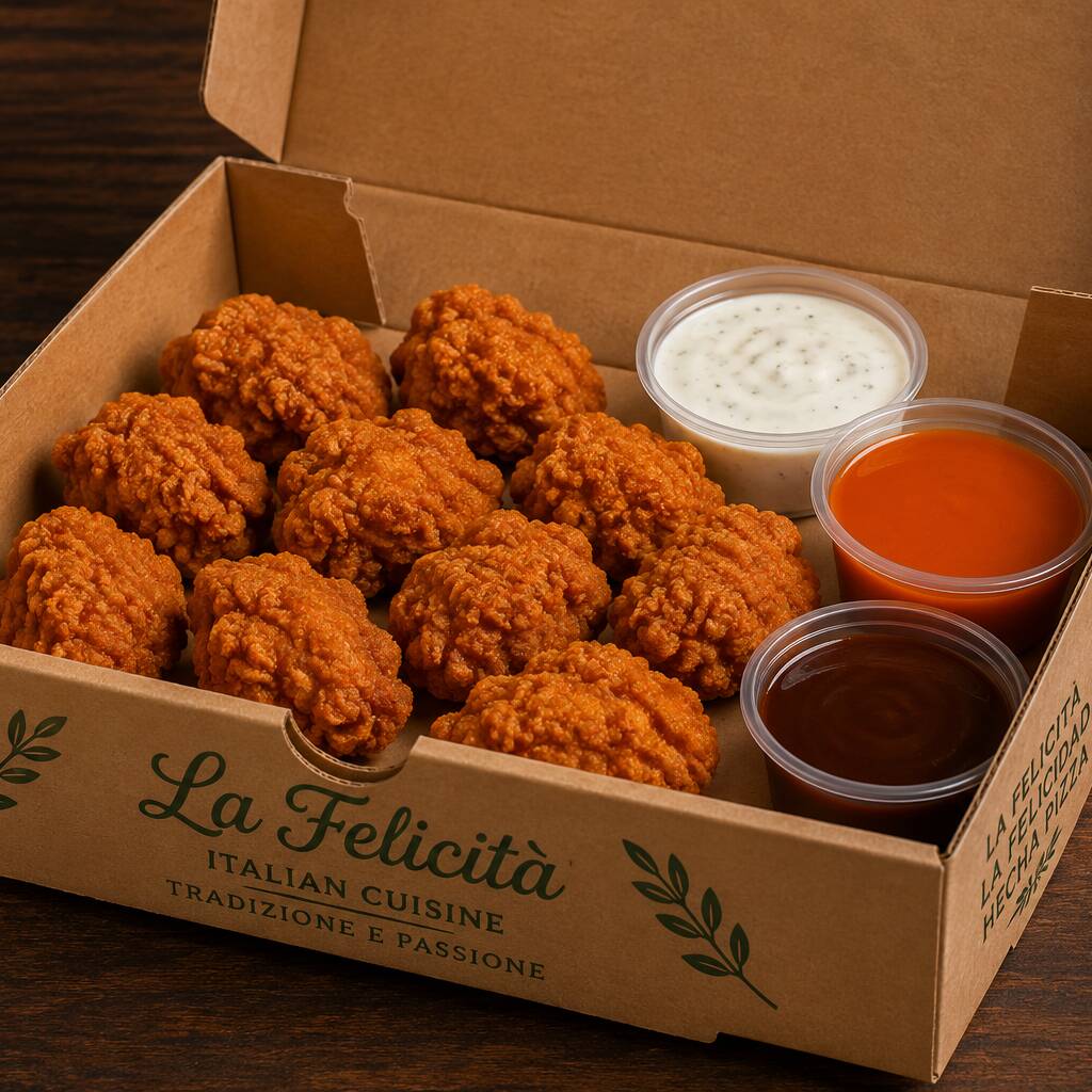 Crunchy Boneless 20Pzs/700gr + 3 Dips