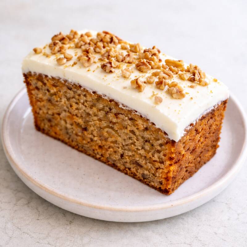 Rebanada de Panque de Zanahoria