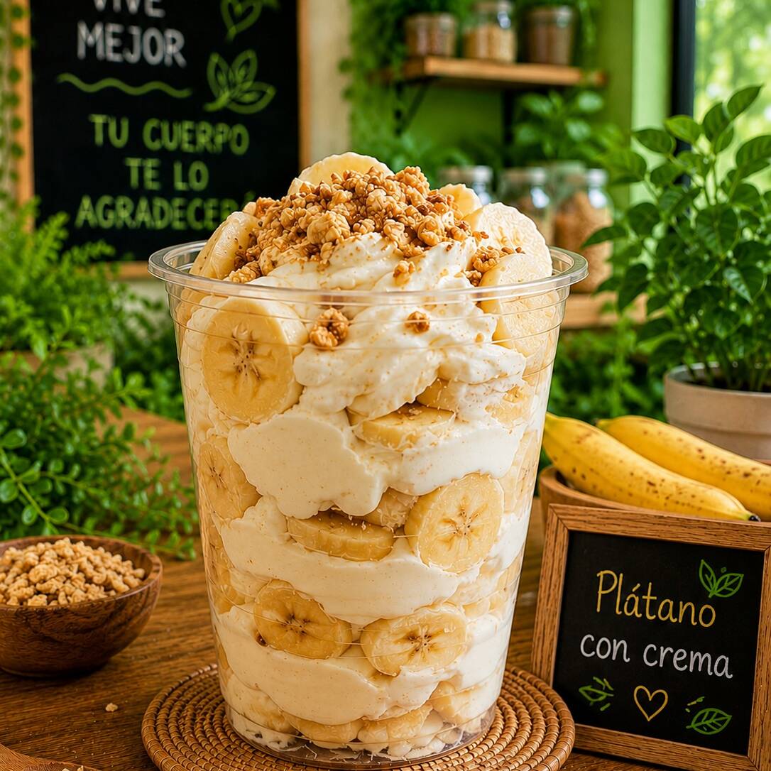 Platanos con crema grandes