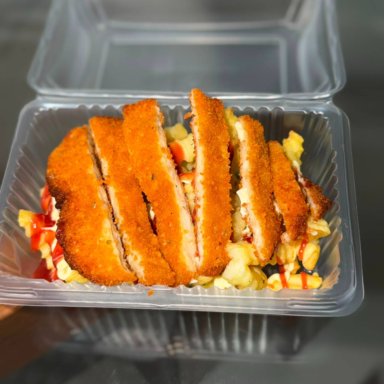 Crispy con Papas Filete