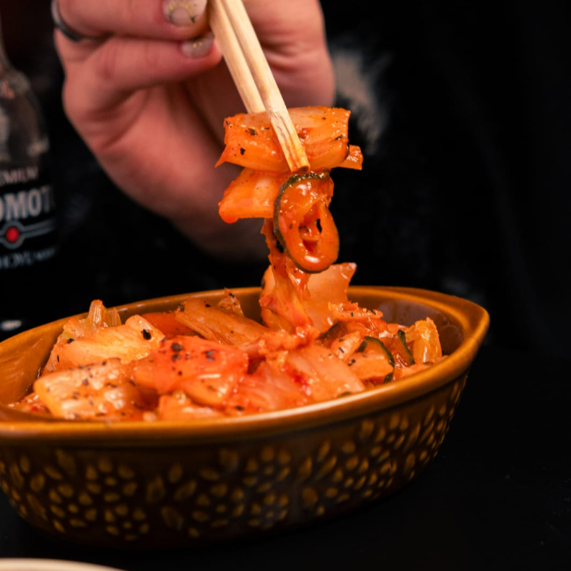 Conserva coreana bastante apimentada a base de acelga