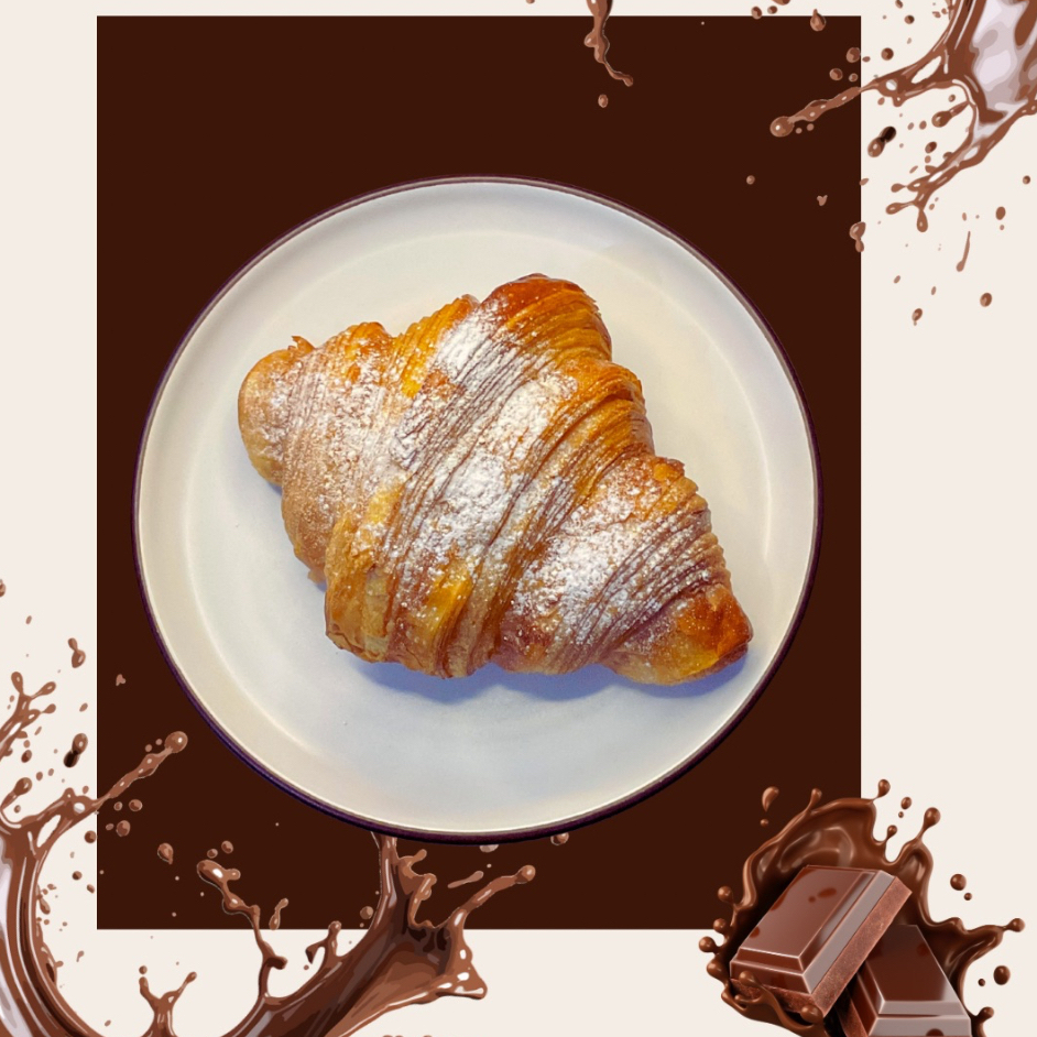 Croissant Dulce (Relleno de crema de avellana)
