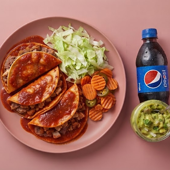 Combo 3 Tacos Tuxpeños + Soda 400ml