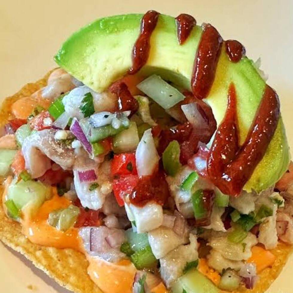 Tostada De Ceviche Tradicional