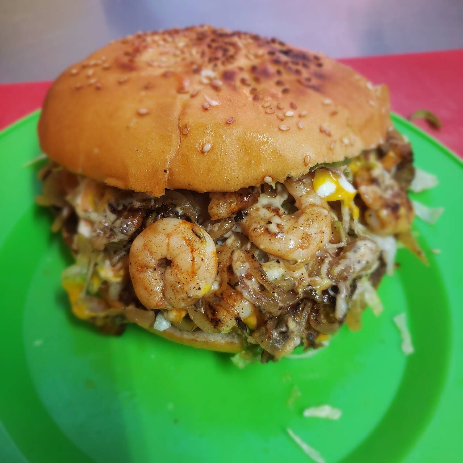 Hamburguesa de Camarón