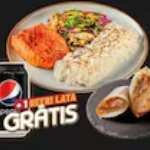 Bentô de Salmão: Filé de salmão grelhado, arroz temperado e legumes salteados.
+ Harumaki Doce de leite: Massa de harumaki com recheio de Doce de Leite.
+Refrigerante 350ml