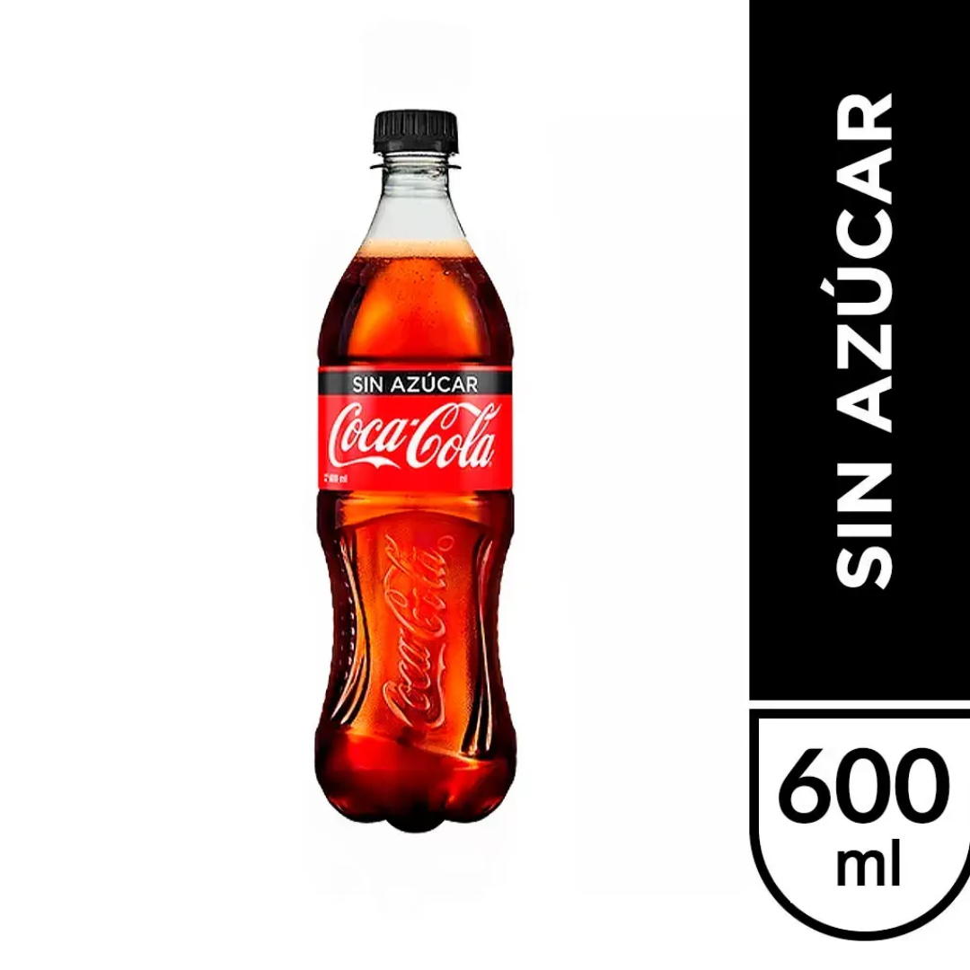 coca sin azucar 600 ml