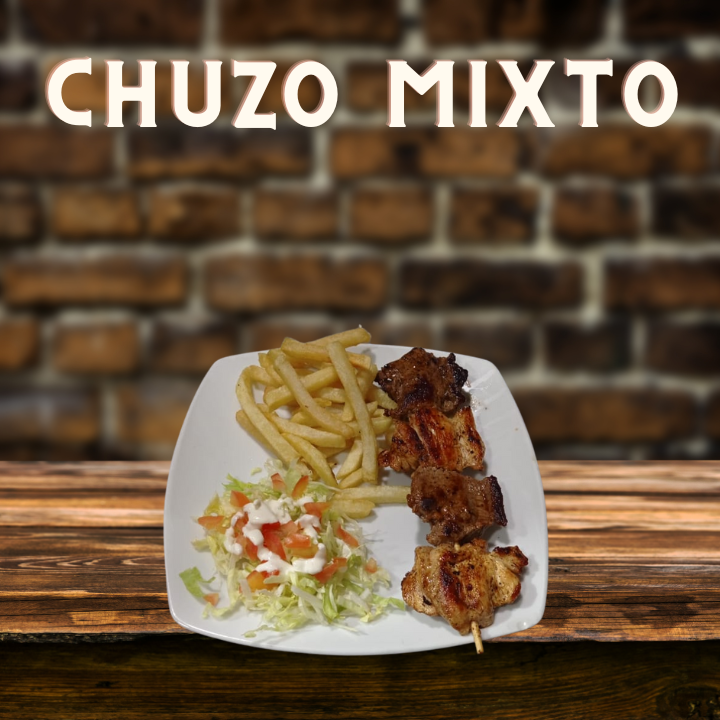 Chuzo Mixto Res y Pollo