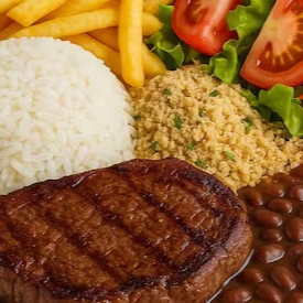 Corte nobre grelhado. Escolha 2 acompanhamentos + refrigerante 220ml + sobremesa.