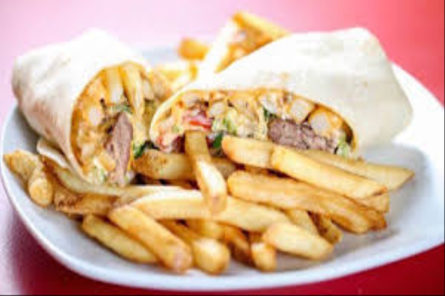 BURRITO DE ASADA CON PAPAS FRITAS