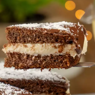 Fatia de bolo de prestígio